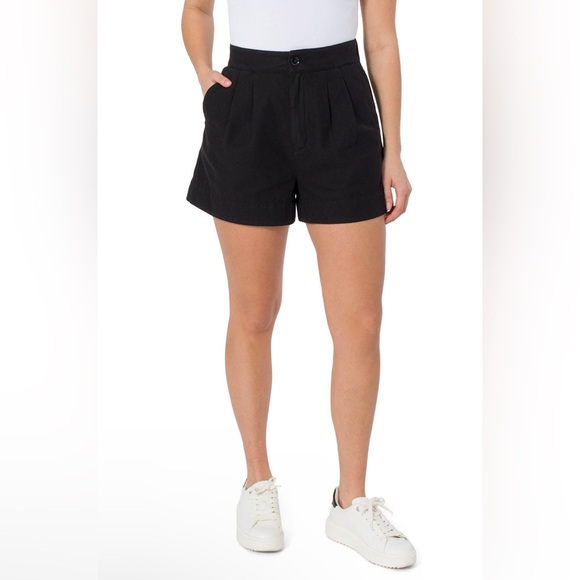 Joie Pleated High Rise Linen Blend Shorts Casual Lightweight Size Small